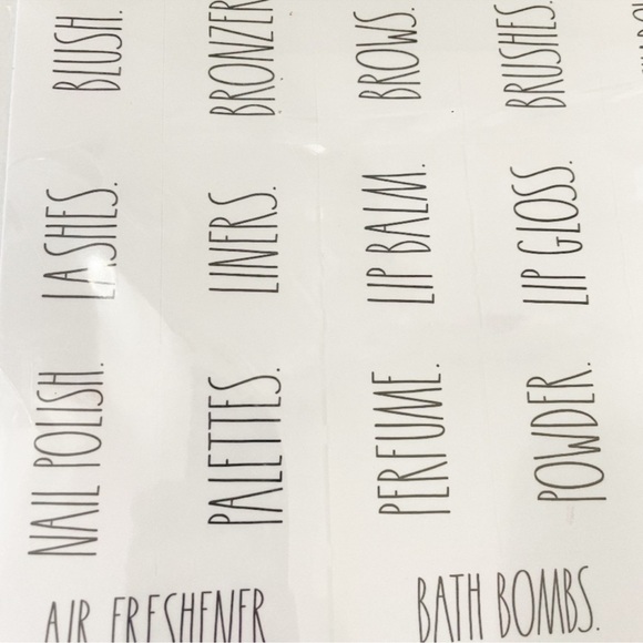 NEW Rae Dunn BATHROOM & LAUNDRY 180 Clear Organizing Labels - Picture 2 of 8